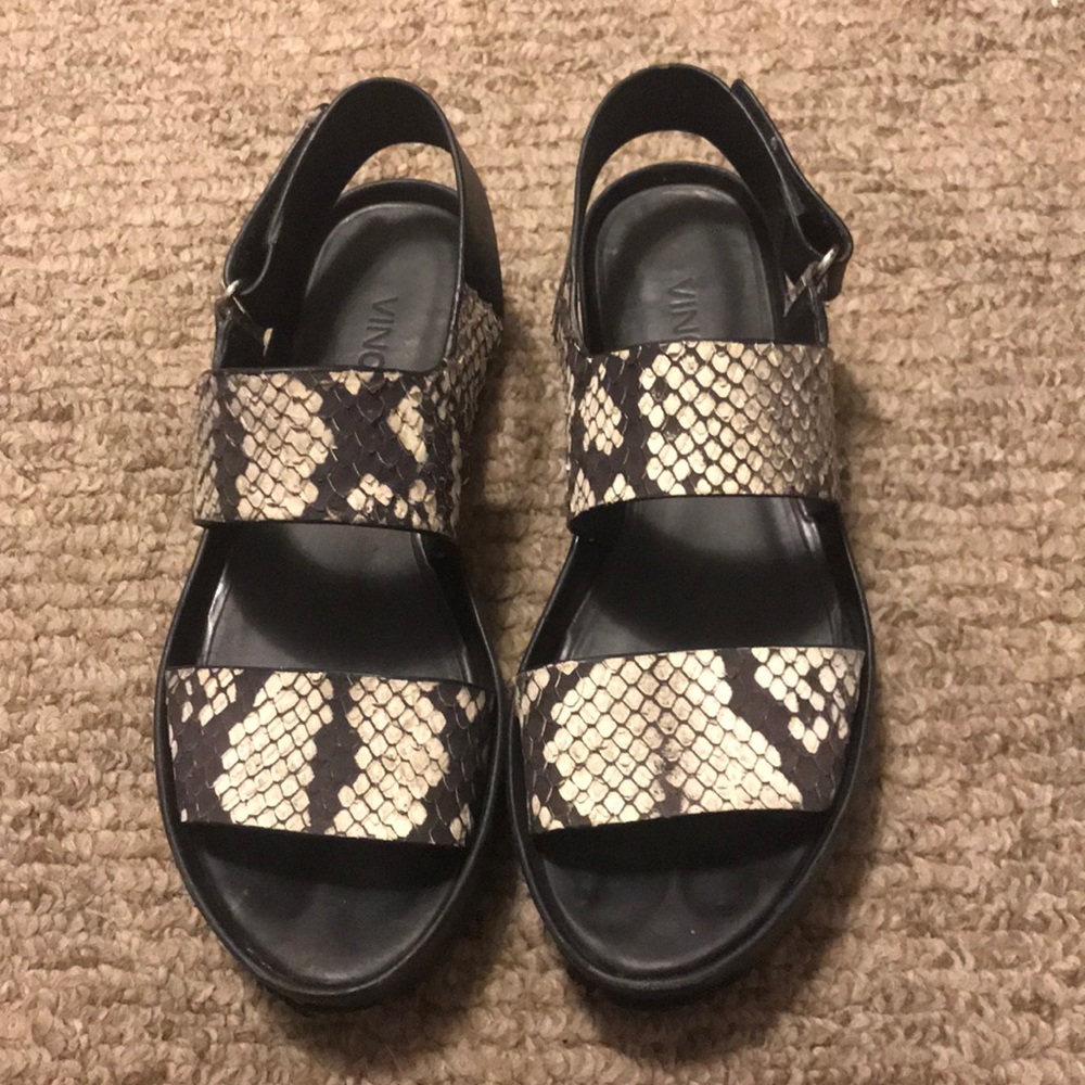 Vince snake skin sandals